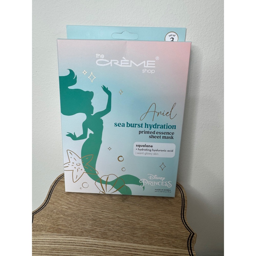 The Creme Shop Disney Ariel Sea Burst Hydration Sheet Mask Set of 3 K-Beauty